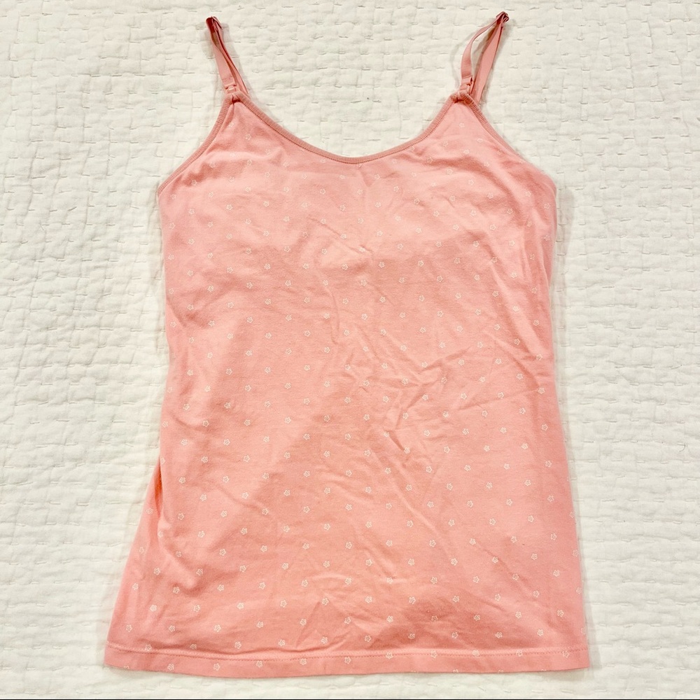 Gap Maternity Floral Pink and White Nursing Camisole Tank Size S